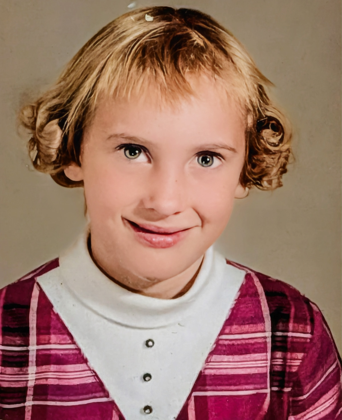 Young Judy in elementary school